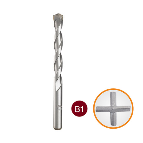 QK0504 - Black & White and Sandblasted Masonry Drill Bits