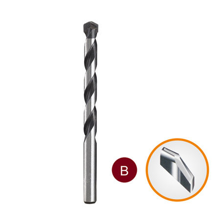 QK0504 - Black & White and Sandblasted Masonry Drill Bits